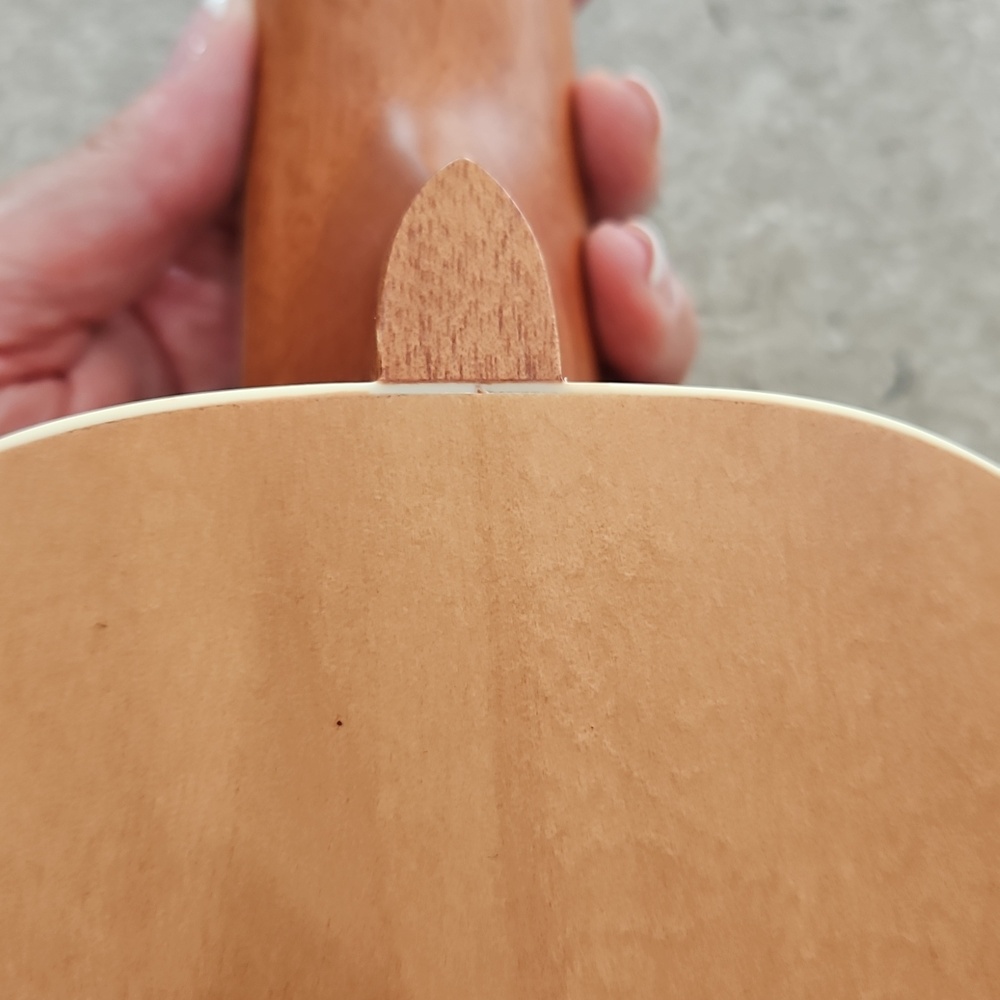 Natural Wood Ukulele with Light Brown Neck - Picture 9 of 14